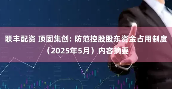 联丰配资 顶固集创: 防范控股股东资金占用制度（2025年5月）内容摘要